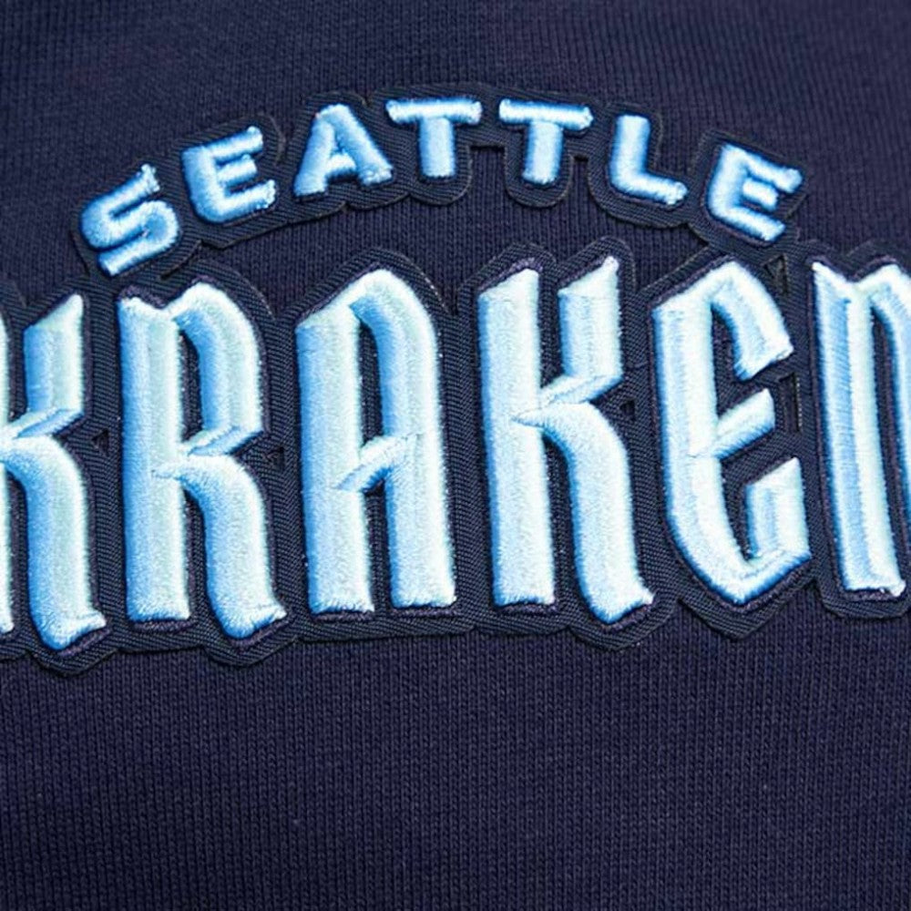 Seattle Kraken Pro Standard Retro Classic Fleece Pullover Hoodie - Deep Sea Blue | US 200723685