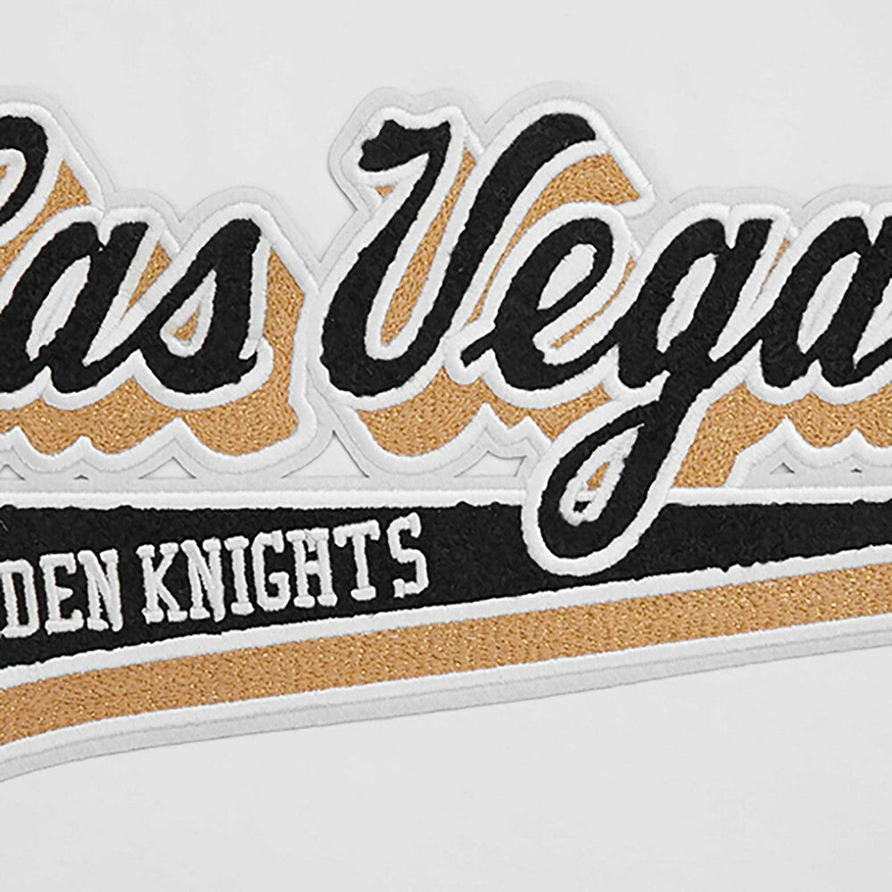 Vegas Golden Knights Pro Standard Women's Boxy Script Tail Cropped T-Shirt - White | US 200723734