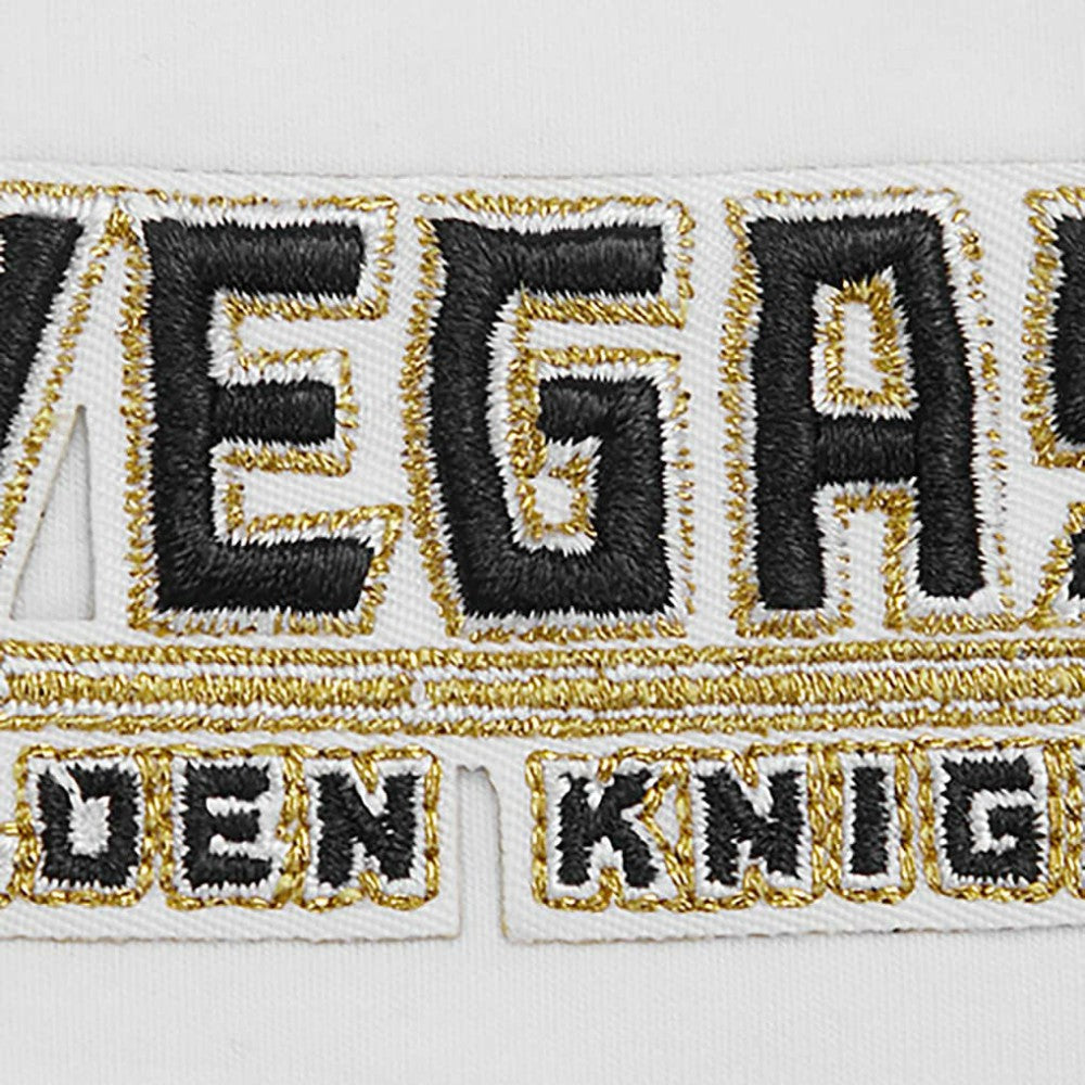 Vegas Golden Knights Pro Standard Women's Boxy Script Tail Cropped T-Shirt - White | US 200723734