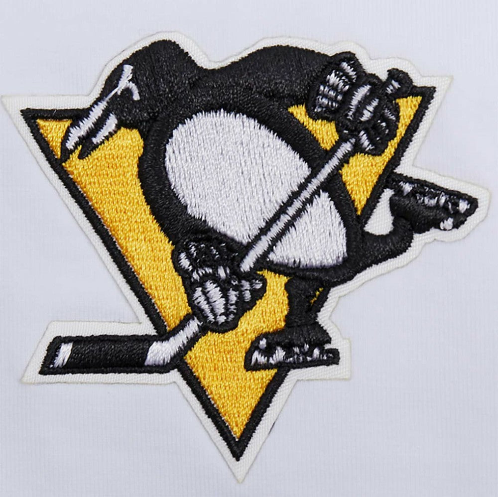 Pittsburgh Penguins Pro Standard Women's Boxy Script Tail Cropped T-Shirt - White | US 200723736