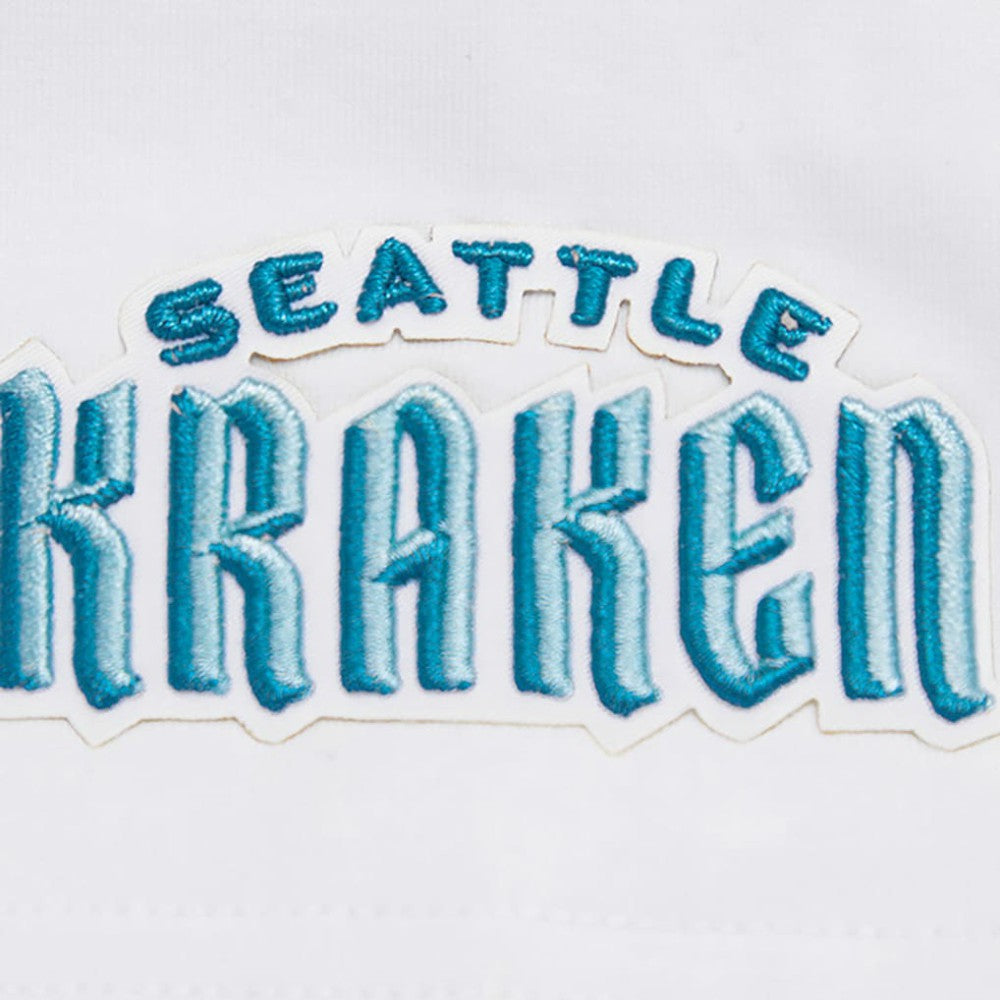Seattle Kraken Pro Standard Women's Boxy Script Tail Cropped T-Shirt - White | US 200723739
