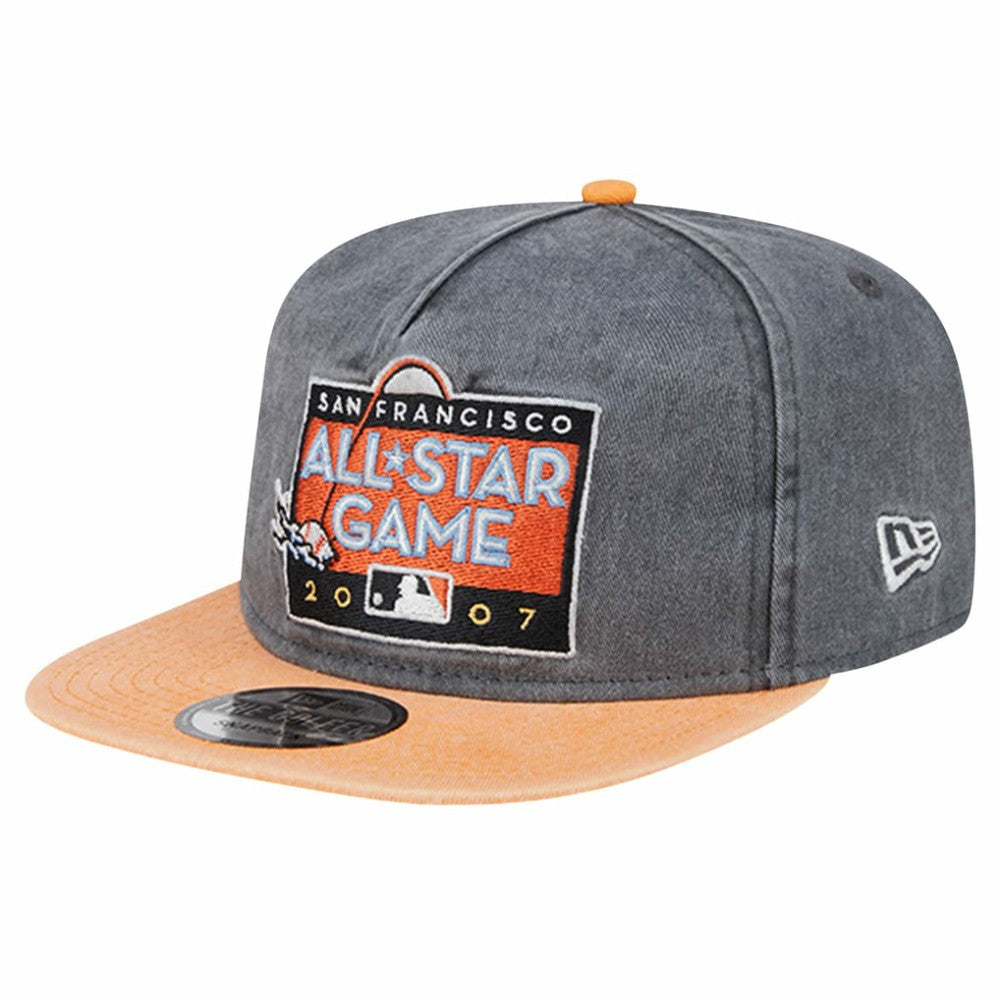 San Francisco Giants New Era 2007 MLB All-Star Game Pigment Dye Golfer  Snapback Hat - Black/Orange Hats