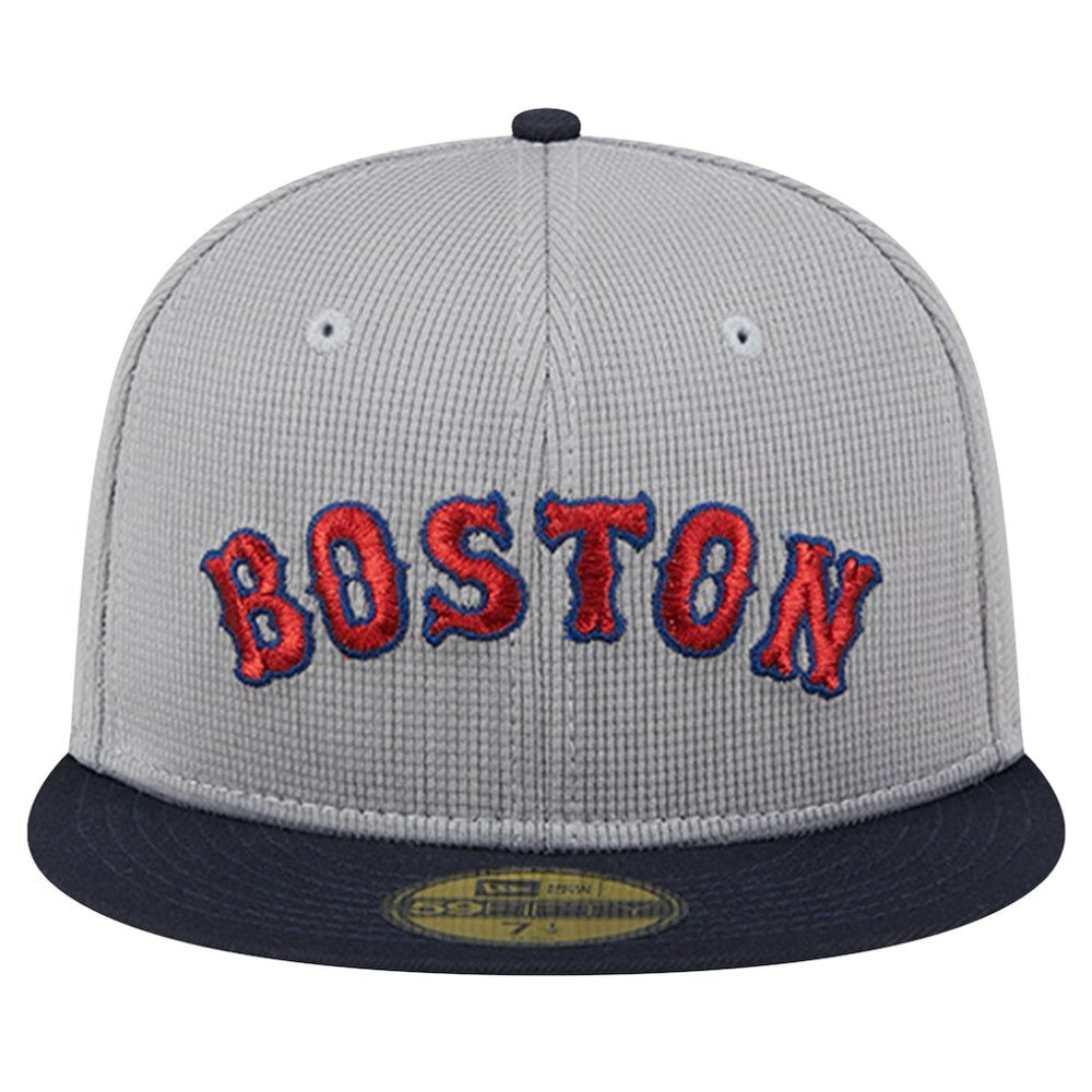 Boston Red Sox New Era Pivot Mesh 59FIFTY Fitted Hat - Gray Hats