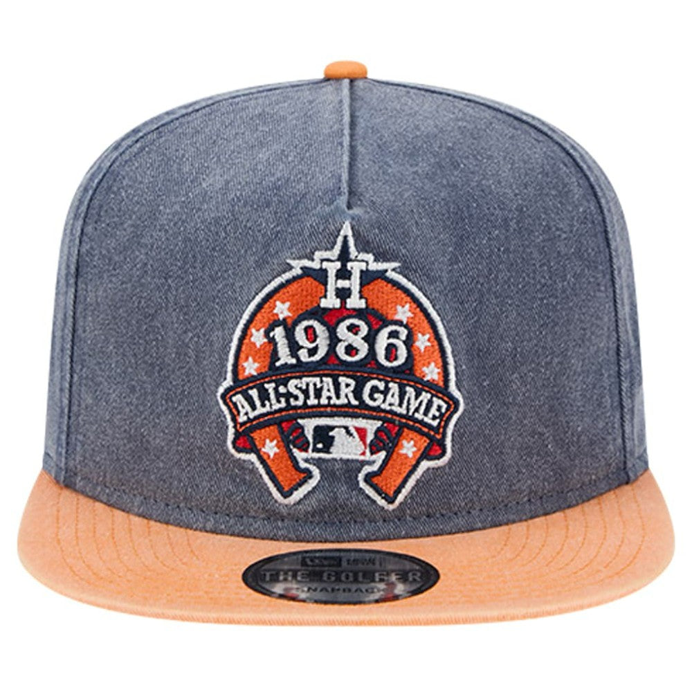 Houston Astros New Era 1986 MLB All-Star Game Pigment Dye Golfer  Snapback Hat - Navy/Orange Hats