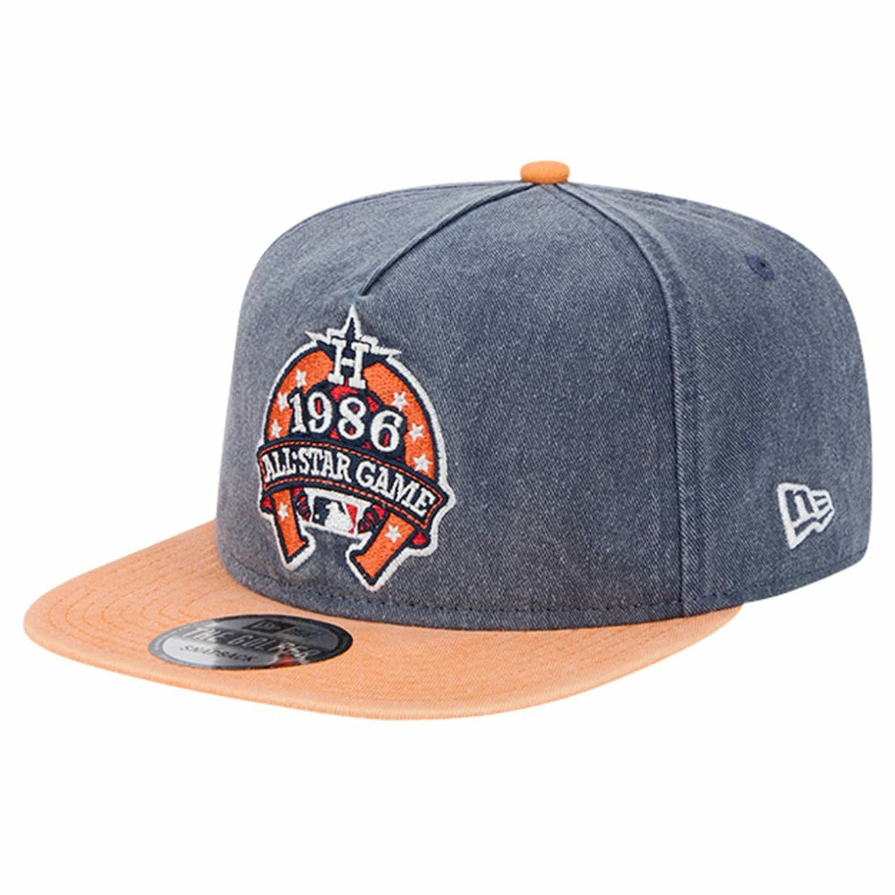 Houston Astros New Era 1986 MLB All-Star Game Pigment Dye Golfer  Snapback Hat - Navy/Orange Hats