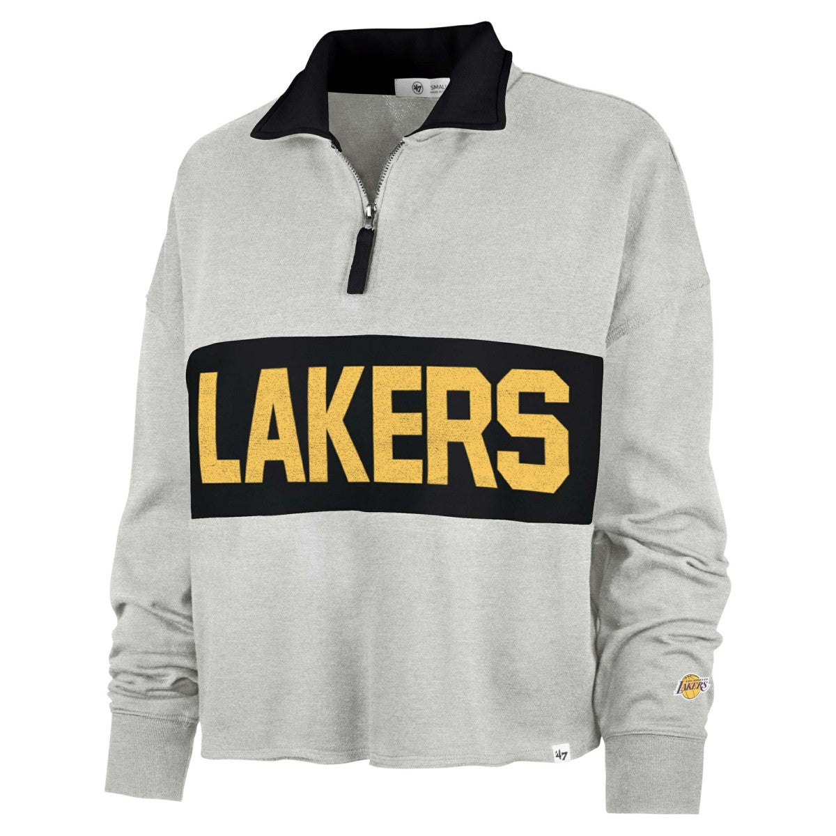 Los Angeles Lakers '47 Women's Breakthrough Remi Quarter-Zip Jacket Heather Gray - 47 brand