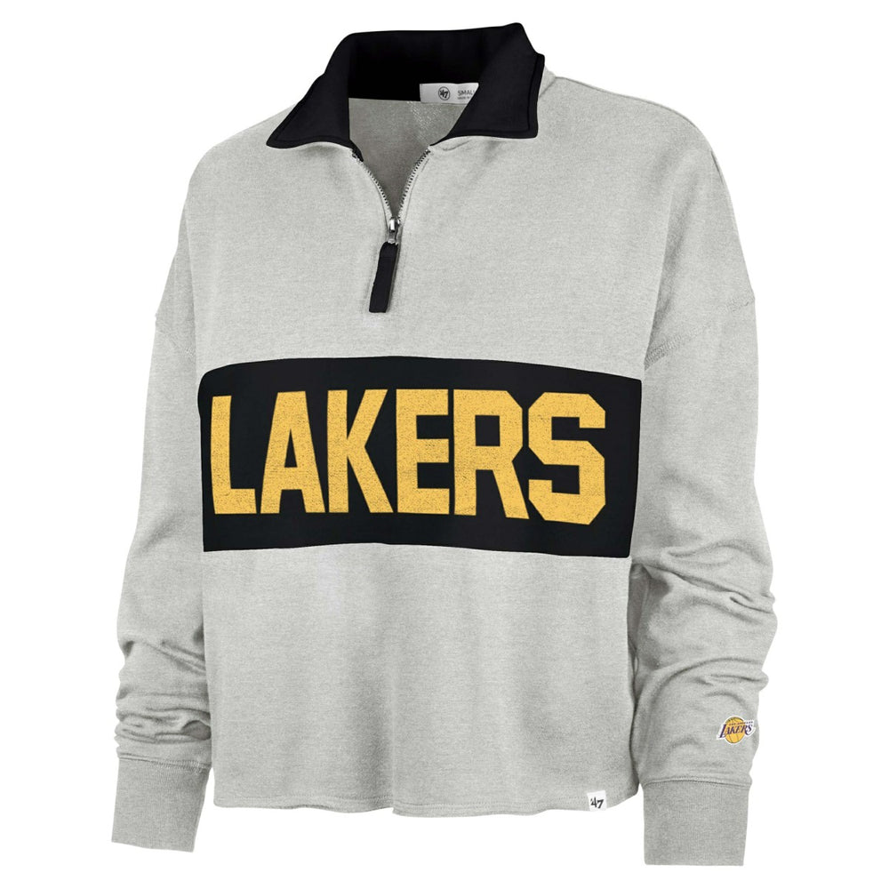 Los Angeles Lakers '47 Women's Breakthrough Remi Quarter-Zip Jacket Heather Gray - 47 brand