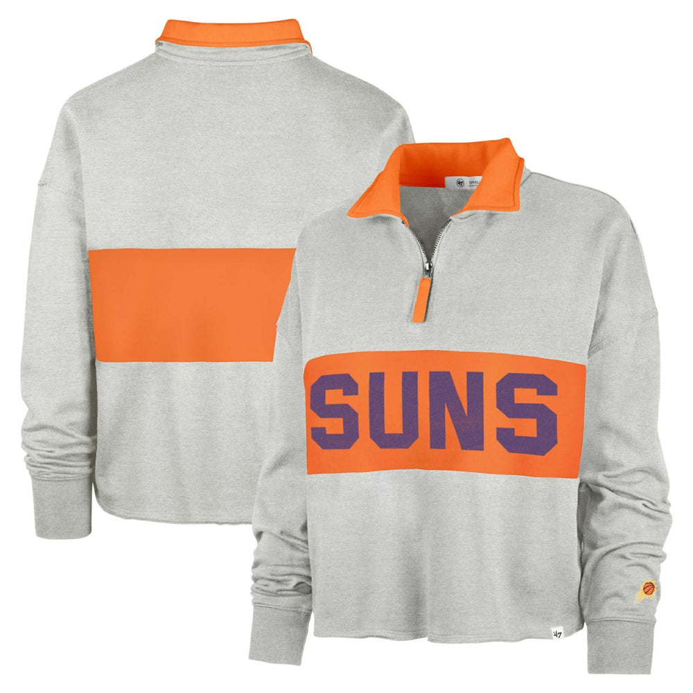 Phoenix Suns '47 Women's Breakthrough Remi Quarter-Zip Jacket Heather Gray - 47 brand