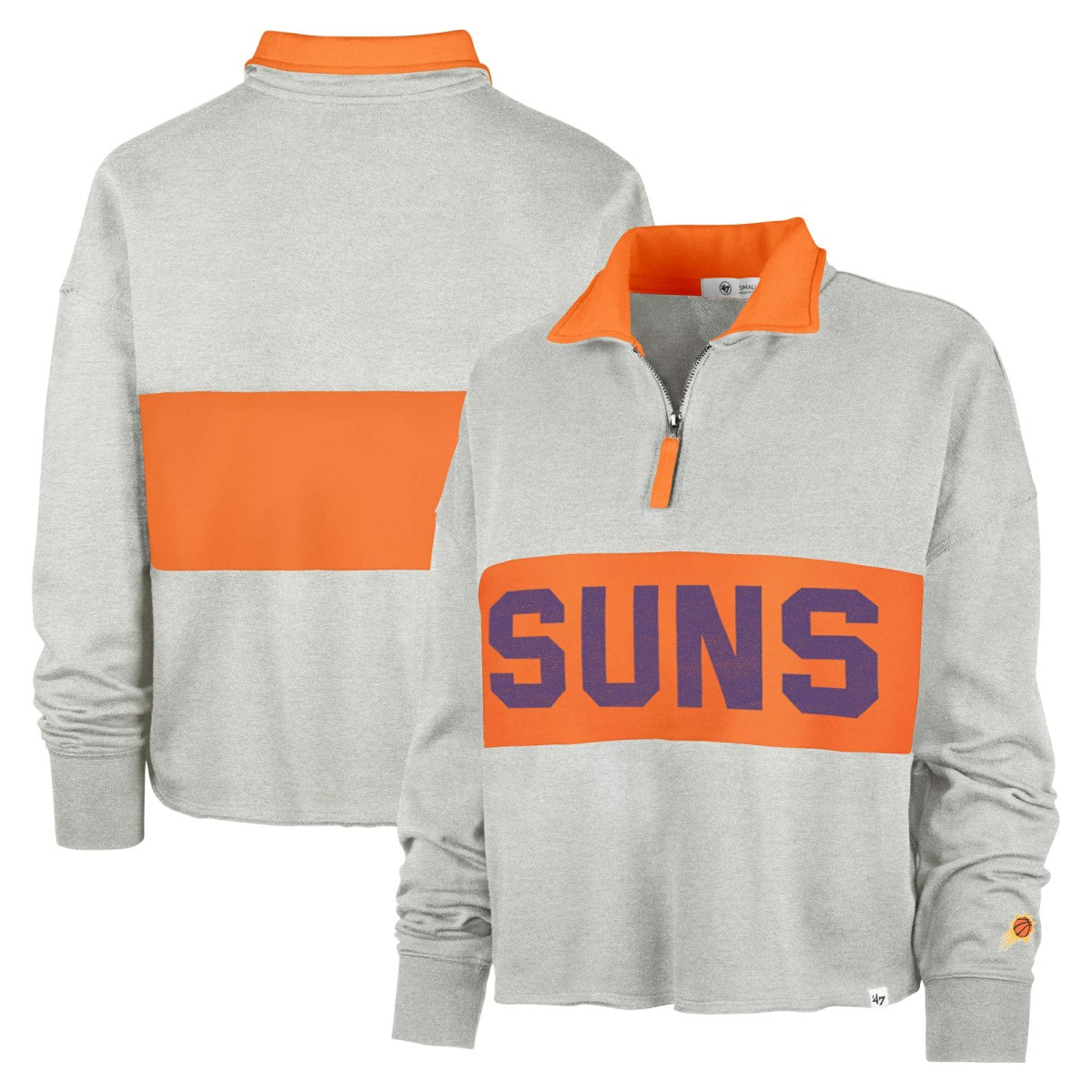 Phoenix Suns '47 Women's Breakthrough Remi Quarter-Zip Jacket Heather Gray - 47 brand