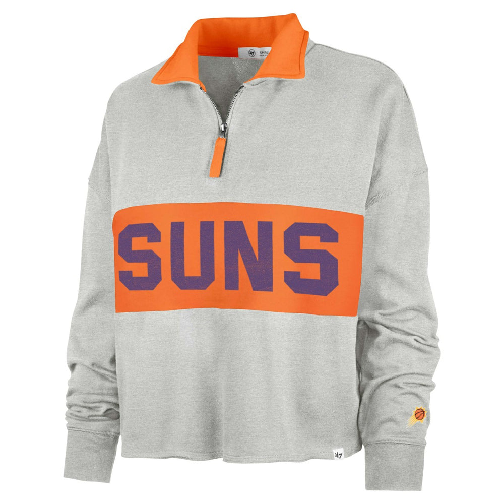 Phoenix Suns '47 Women's Breakthrough Remi Quarter-Zip Jacket Heather Gray - 47 brand