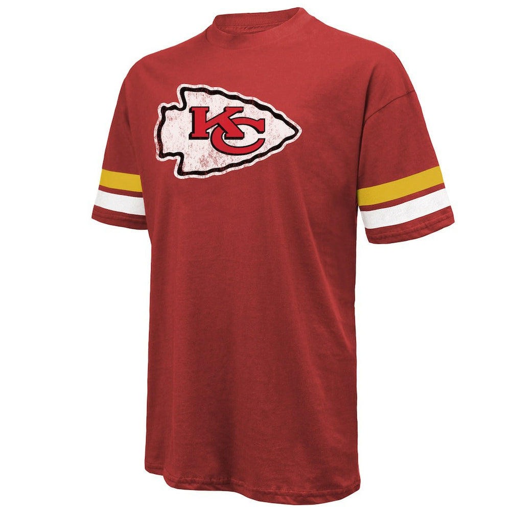 Travis Kelce Kansas City Chiefs Majestic Threads Name & Number Oversized Fit T-Shirt - Red T-shirts