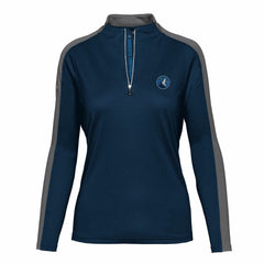 Minnesota Timberwolves Levelwear Women's Remi Insignia Core Quarter-Zip Pullover Top Navy