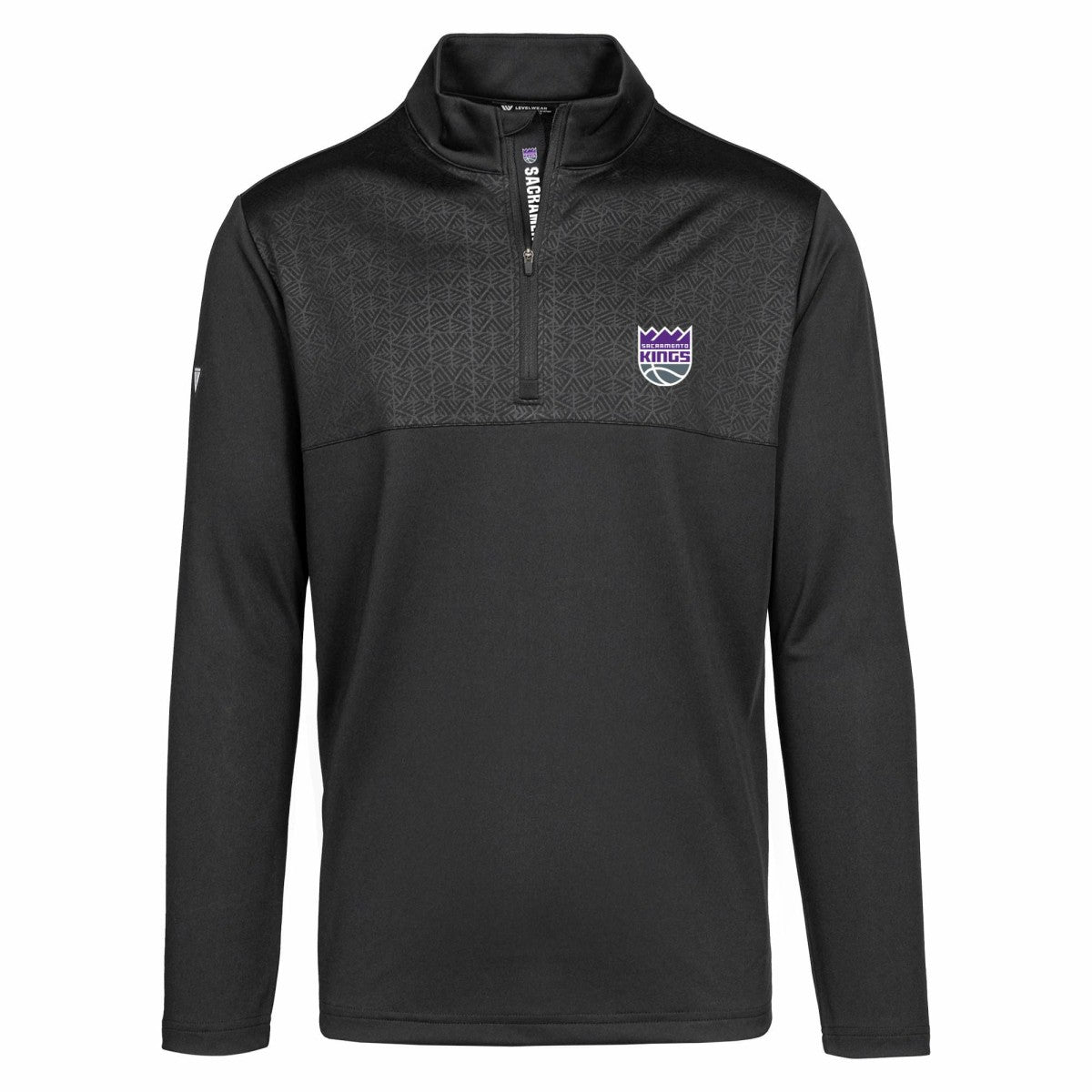 Sacramento Kings Levelwear Truth Insignia Core Quarter-Zip Pullover Top Black