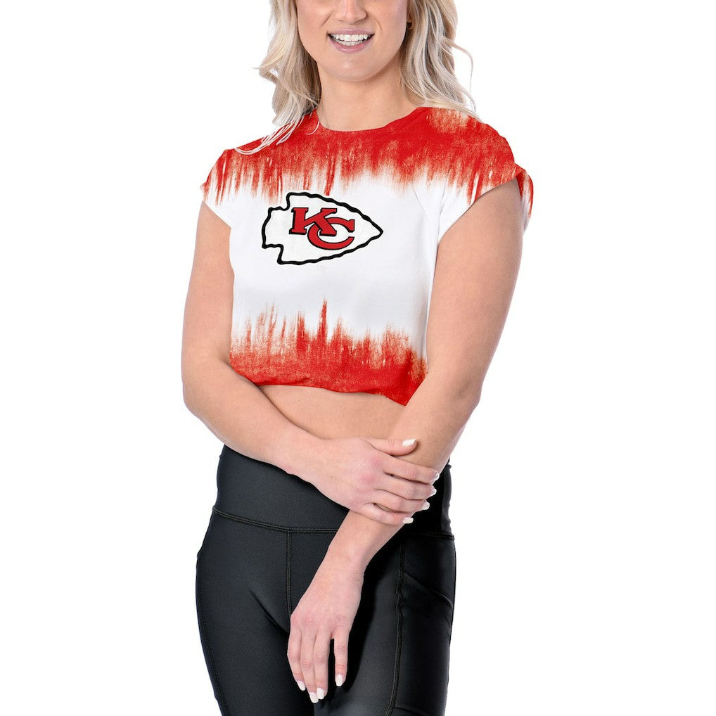 Kansas City Chiefs Certo Women's Cropped Framework T-Shirt - White T-shirts