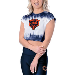Chicago Bears Certo Women's Cropped Framework T-Shirt - White T-shirts