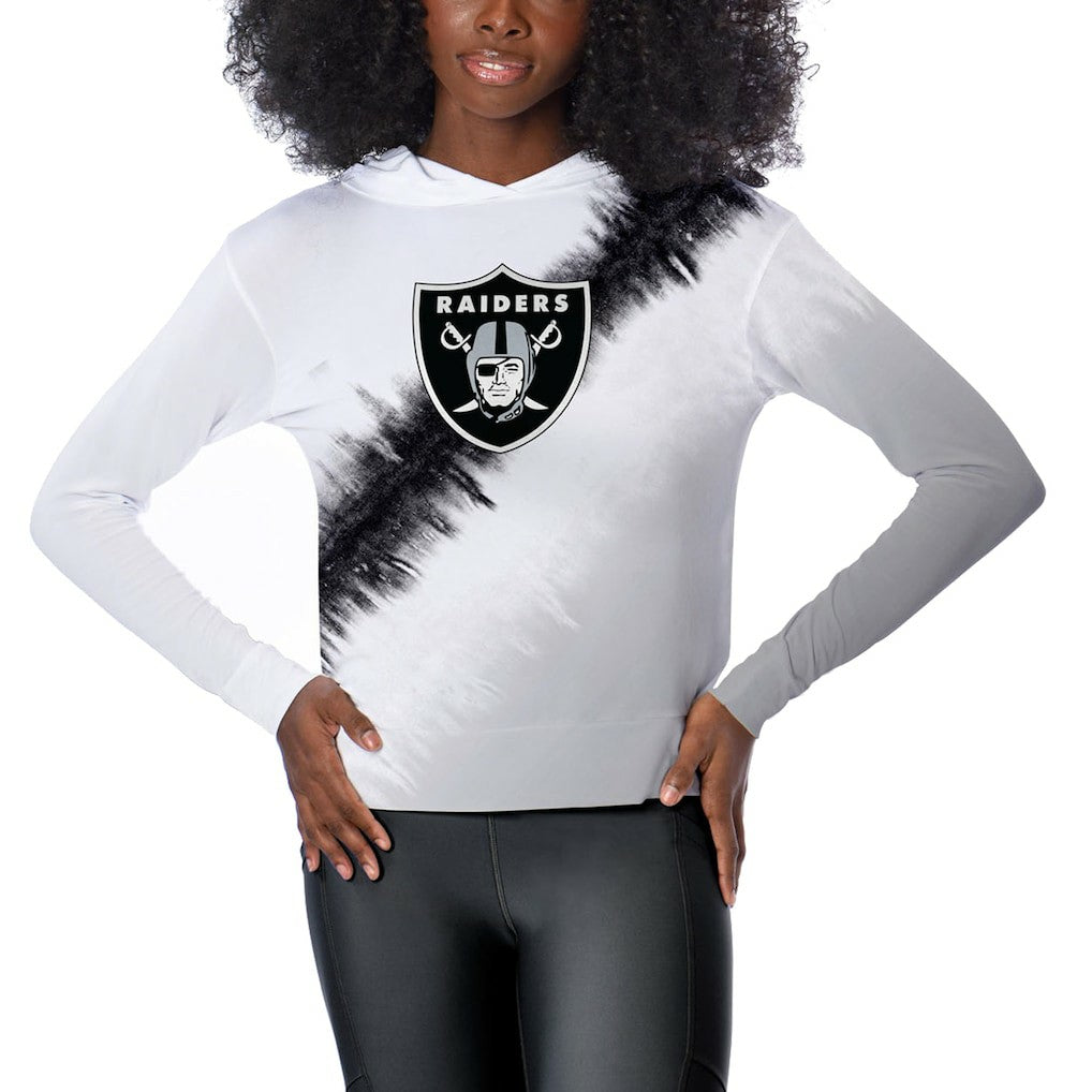 Las Vegas Raiders Certo Women's Rundown Lightweight Pullover Hoodie - White Hoodies