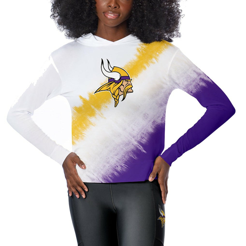 Minnesota Vikings Certo Women's Rundown Lightweight Pullover Hoodie - White Hoodies