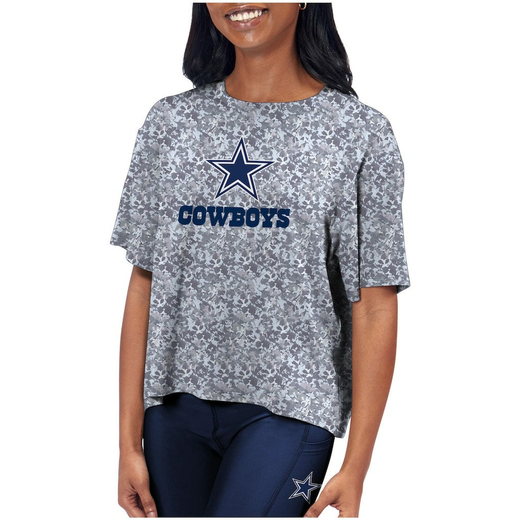Dallas Cowboys Certo Women's Turnout T-Shirt - Charcoal T-shirts