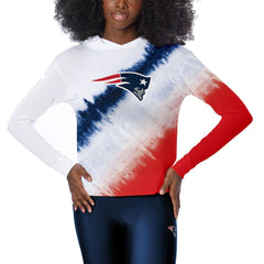 New England Patriots Certo Women's Rundown Lightweight Pullover Hoodie - White Hoodies