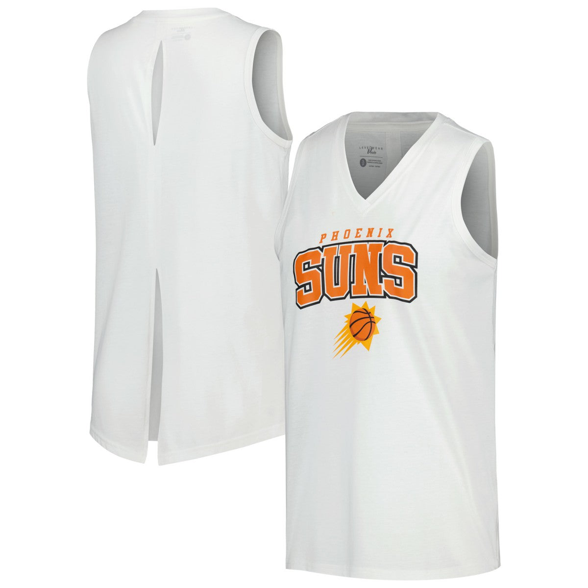 Phoenix Suns Levelwear Women's Paisley Peekaboo Tank Top White