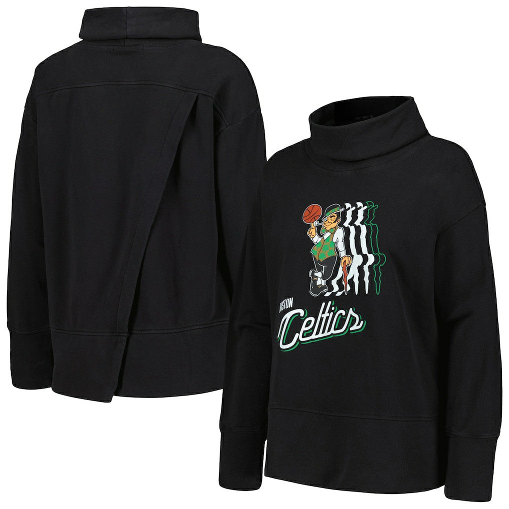 Boston Celtics Levelwear Women's Sunset Pullover Sweatshirt Black outlet