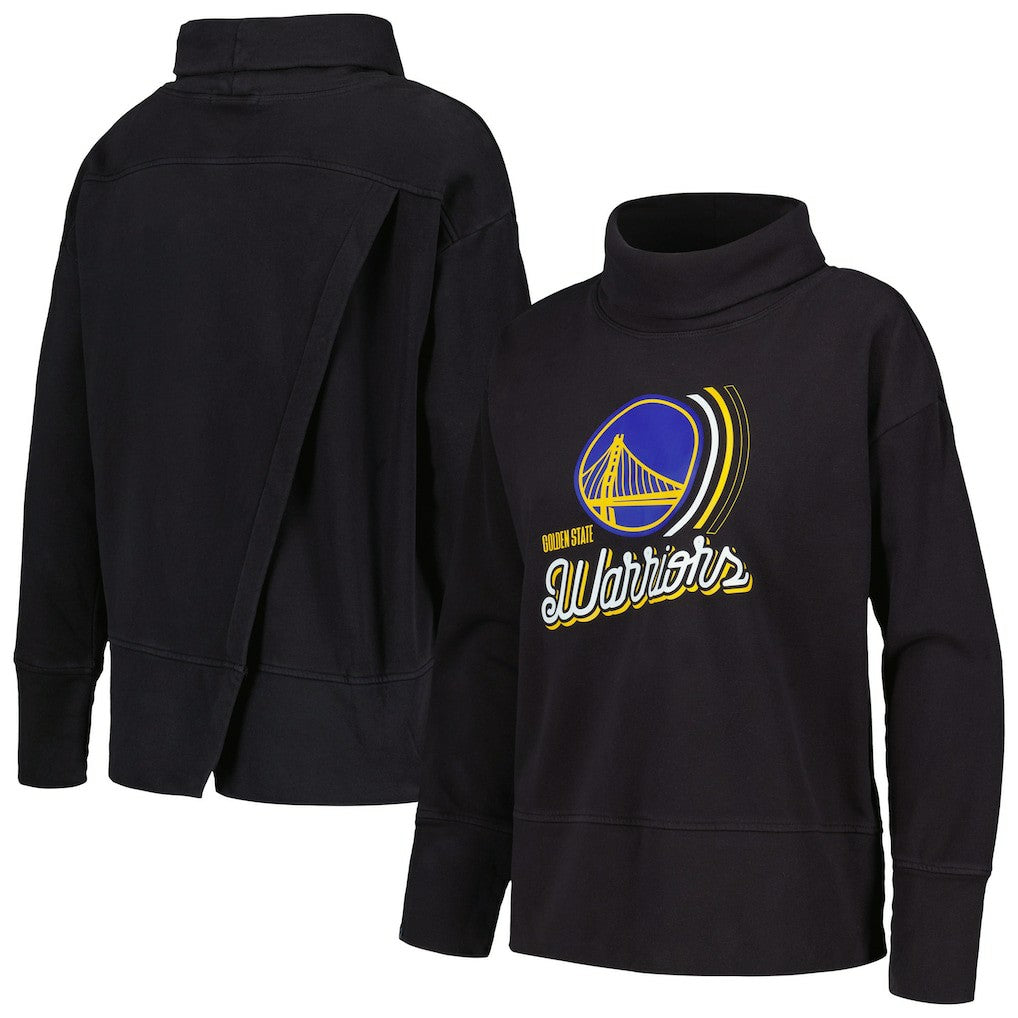 Golden State Warriors Levelwear Women's Sunset Pullover Sweatshirt Black outlet