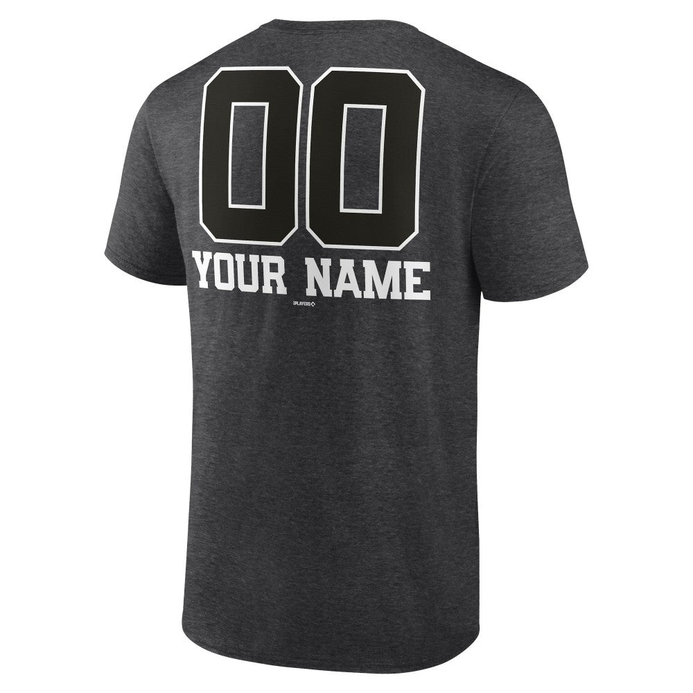 Minnesota Twins Personalized Monochrome Name & Number T-Shirt - Charcoal T-shirts