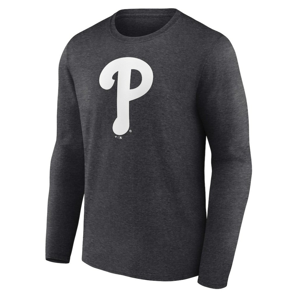 Philadelphia Phillies Personalized Monochrome Name & Number Long Sleeve T-Shirt - Charcoal T-shirts