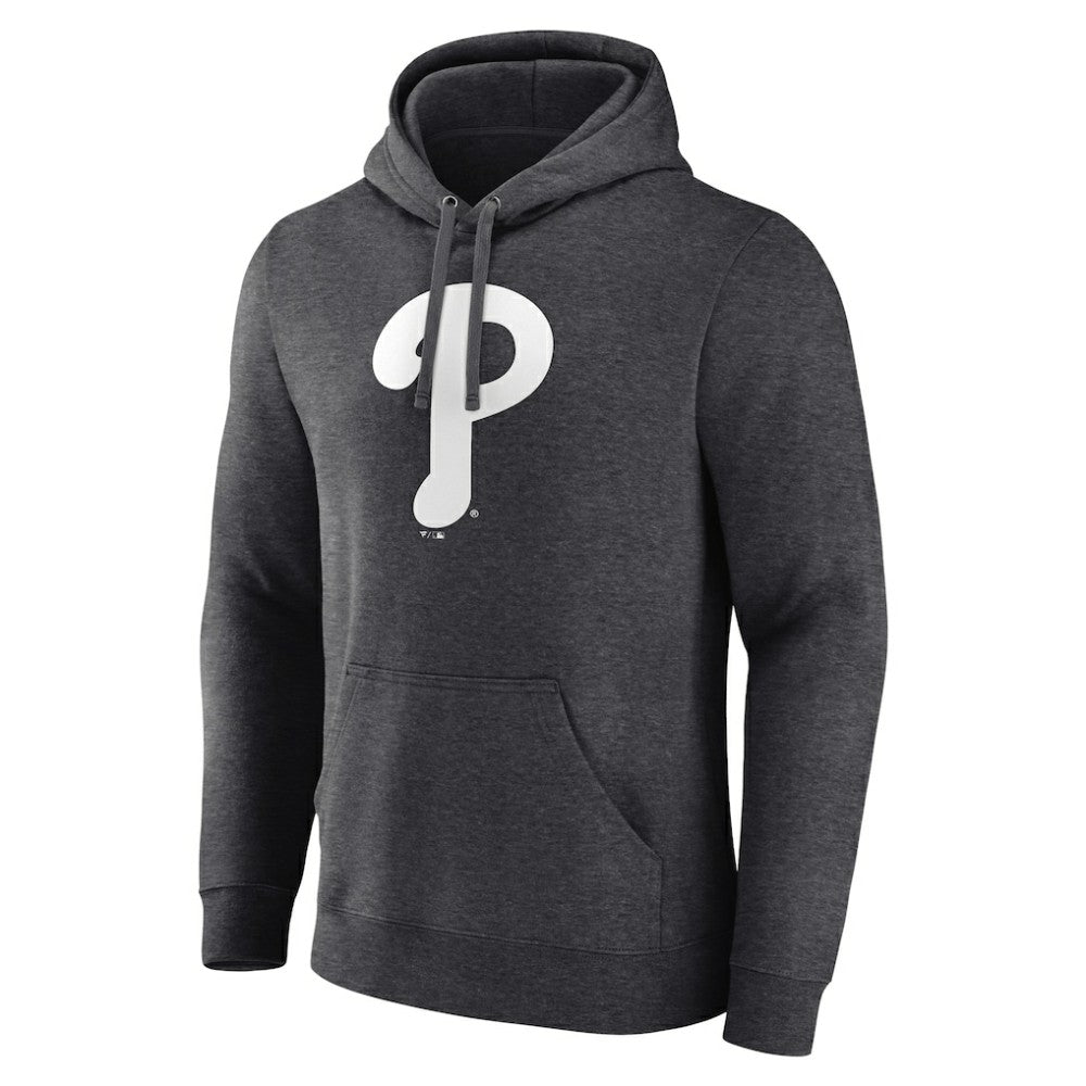 Philadelphia Phillies Personalized Monochrome Name & Number Pullover Hoodie - Charcoal Hoodies