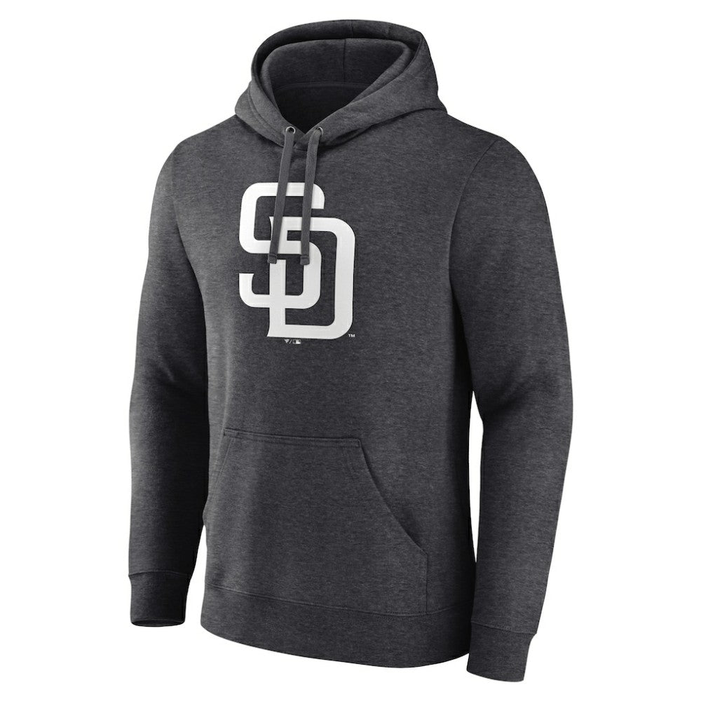 San Diego Padres Personalized Monochrome Name & Number Pullover Hoodie - Charcoal Hoodies