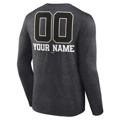 San Francisco Giants Personalized Monochrome Name & Number Long Sleeve T-Shirt - Charcoal T-shirts