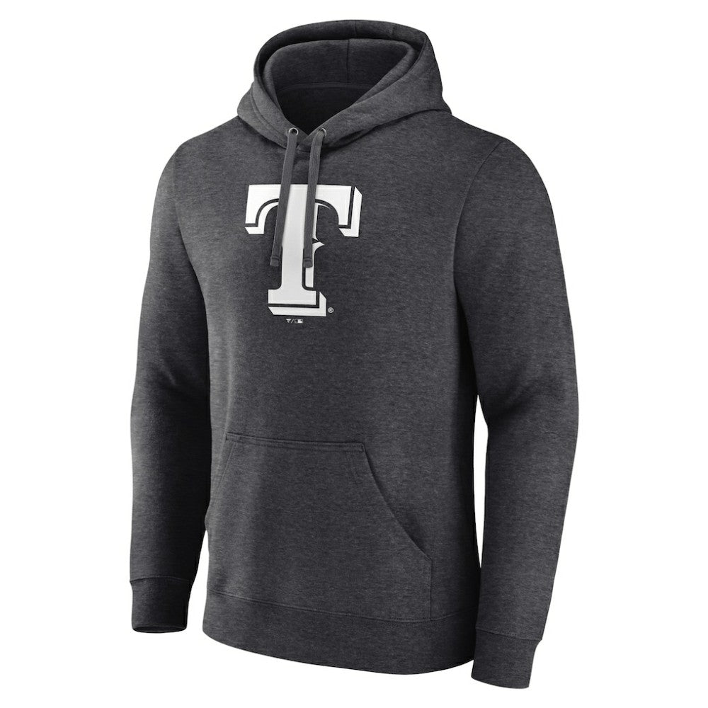 Texas Rangers Personalized Monochrome Name & Number Pullover Hoodie - Charcoal Hoodies