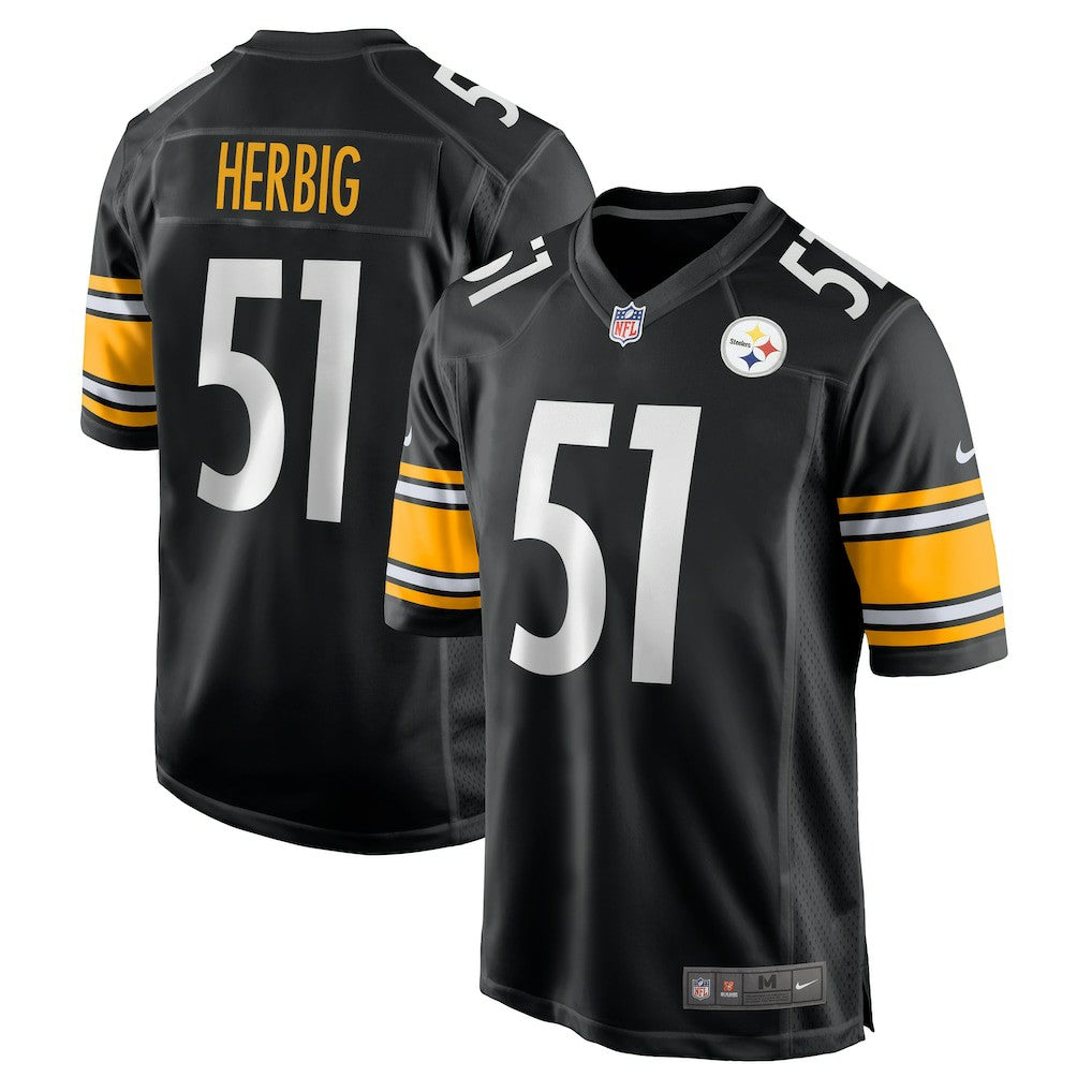 Nick Herbig Pittsburgh Steelers Game Jersey - Black Jerseys