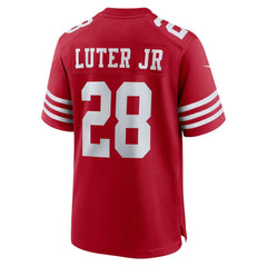 Darrell Luter Jr. San Francisco 49ers Game Jersey - Scarlet Jerseys