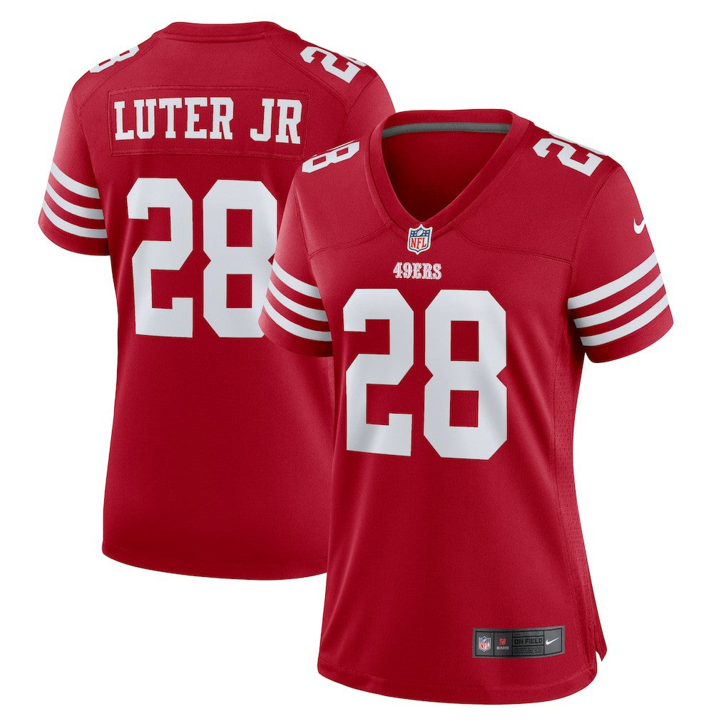 Darrell Luter Jr. San Francisco 49ers Women's Game Jersey - Scarlet Jerseys