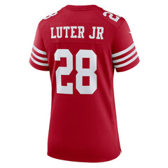 Darrell Luter Jr. San Francisco 49ers Women's Game Jersey - Scarlet Jerseys