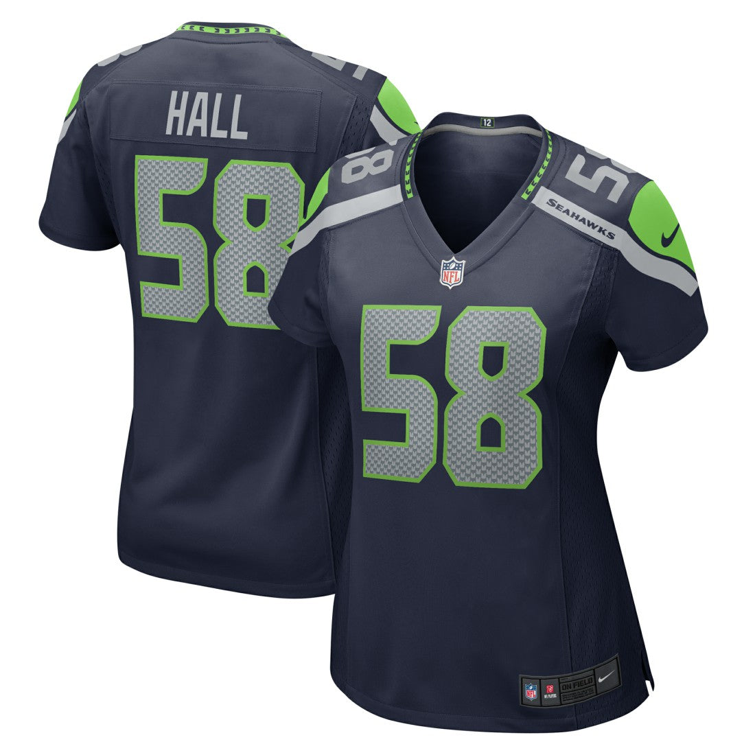 Derick Hall Seattle Seahawks Women's Team Game Jersey - College College Navy Jerseys