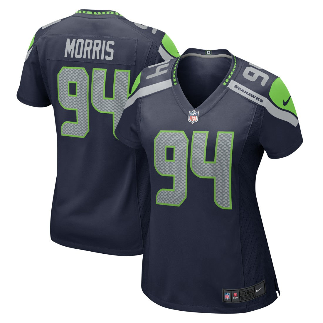 Mike Morris Seattle Seahawks Women's Team Game Jersey - College College Navy Jerseys