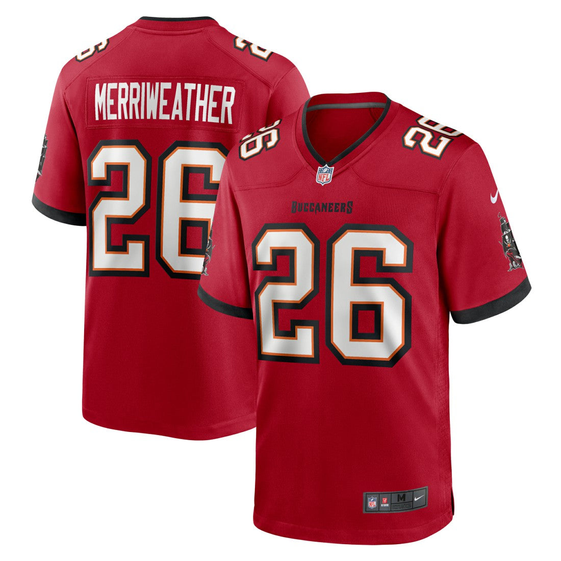 Kaevon Merriweather Tampa Bay Buccaneers Game Jersey - Red Jerseys
