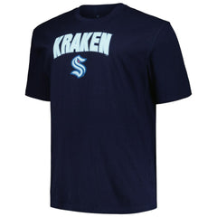 Seattle Kraken Profile Big & Tall Arch Over Logo T-Shirt - Navy | US 200745654