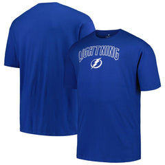Tampa Bay Lightning Profile Big & Tall Arch Over Logo T-Shirt - Blue | US 200745655