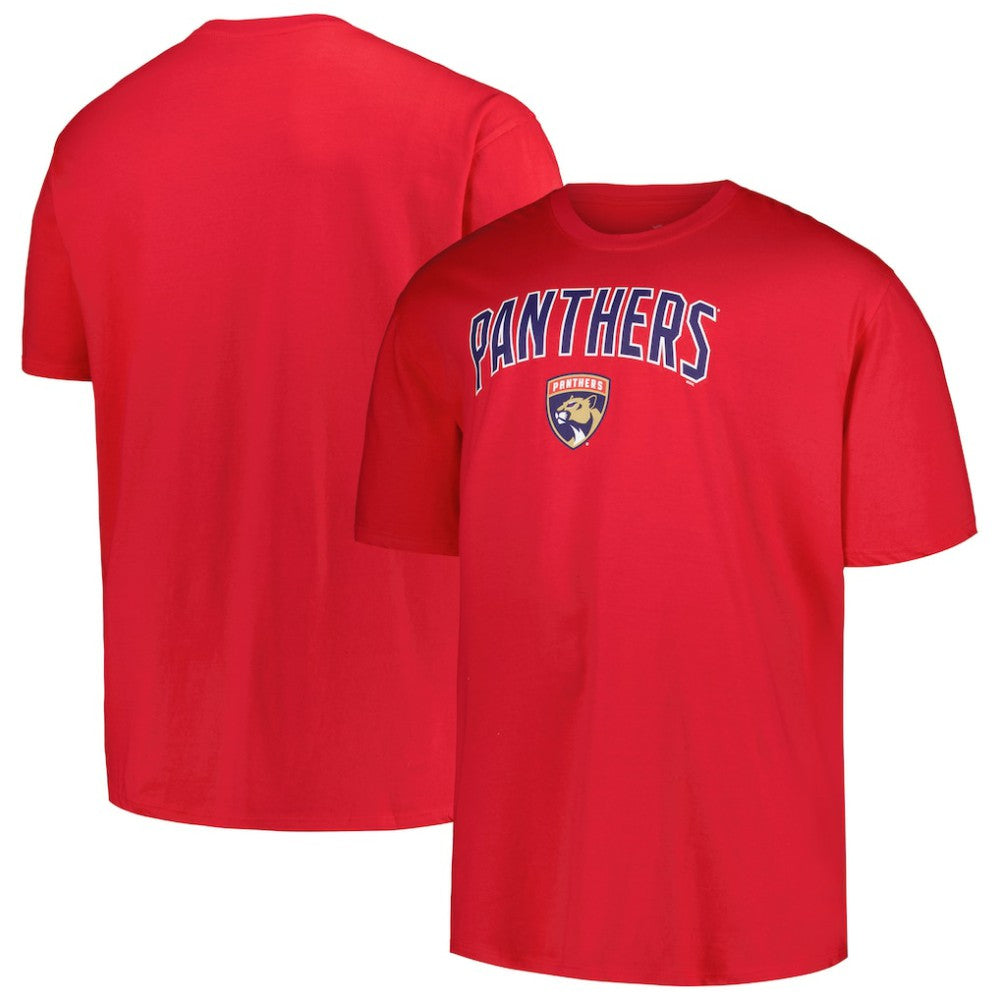 Florida Panthers Profile Big & Tall Arch Over Logo T-Shirt - Red | US 200745656