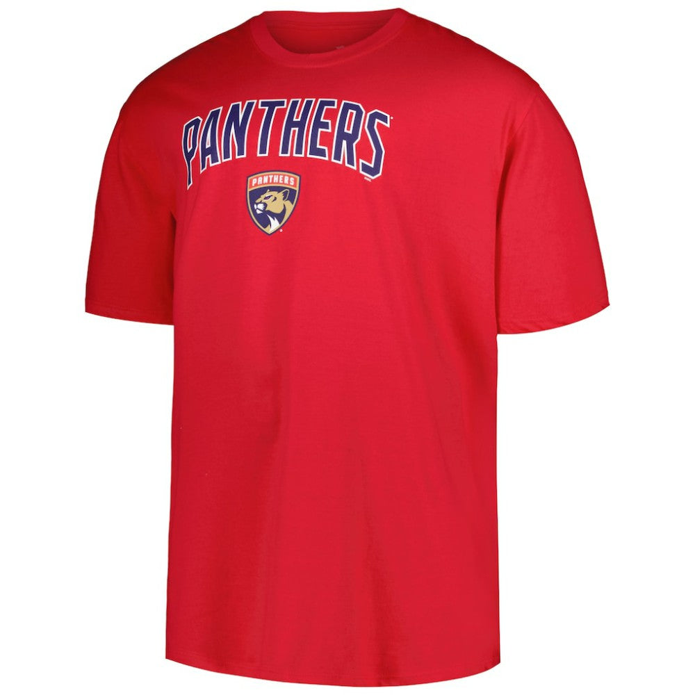Florida Panthers Profile Big & Tall Arch Over Logo T-Shirt - Red | US 200745656