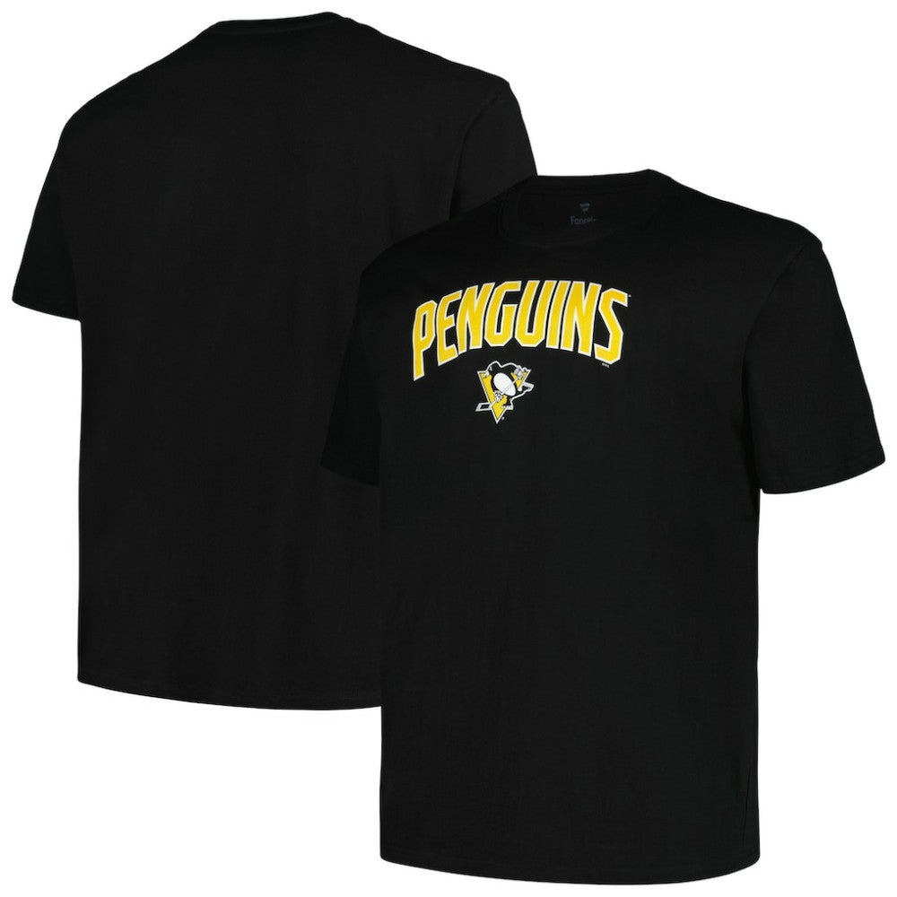 Pittsburgh Penguins Profile Big & Tall Arch Over Logo T-Shirt - Black | US 200745657