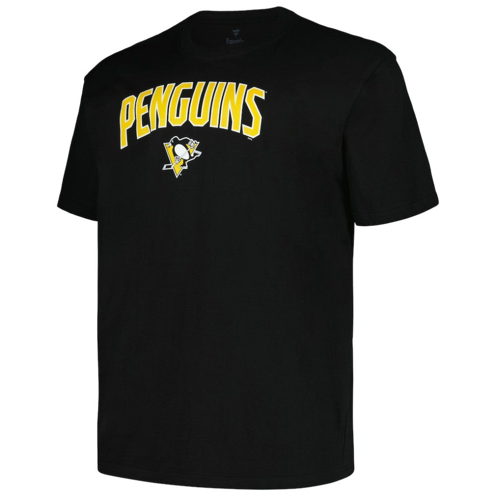 Pittsburgh Penguins Profile Big & Tall Arch Over Logo T-Shirt - Black | US 200745657