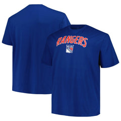 New York Rangers Profile Big & Tall Arch Over Logo T-Shirt - Blue | US 200745658