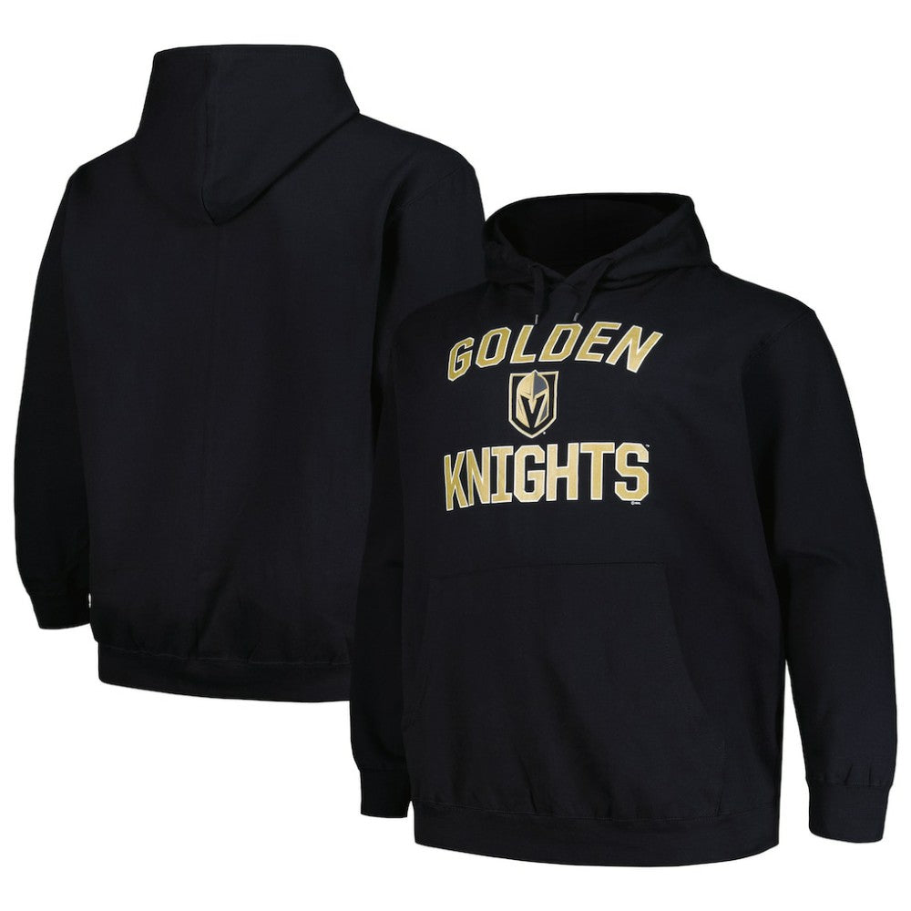 Vegas Golden Knights Profile Big & Tall Arch Over Logo Pullover Hoodie - Black | US 200745677