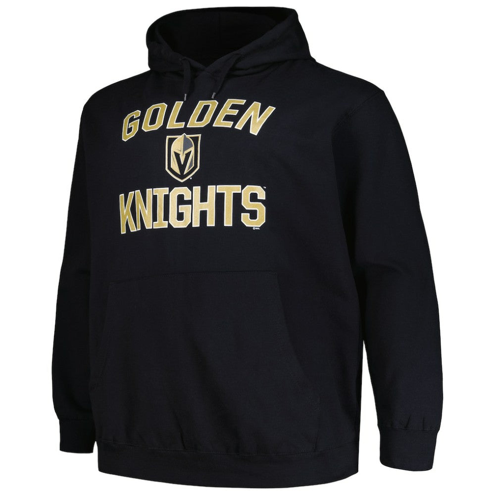 Vegas Golden Knights Profile Big & Tall Arch Over Logo Pullover Hoodie - Black | US 200745677