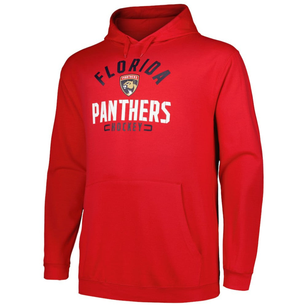 Florida Panthers Profile Big & Tall Arch Over Logo Pullover Hoodie - Red | US 200745678