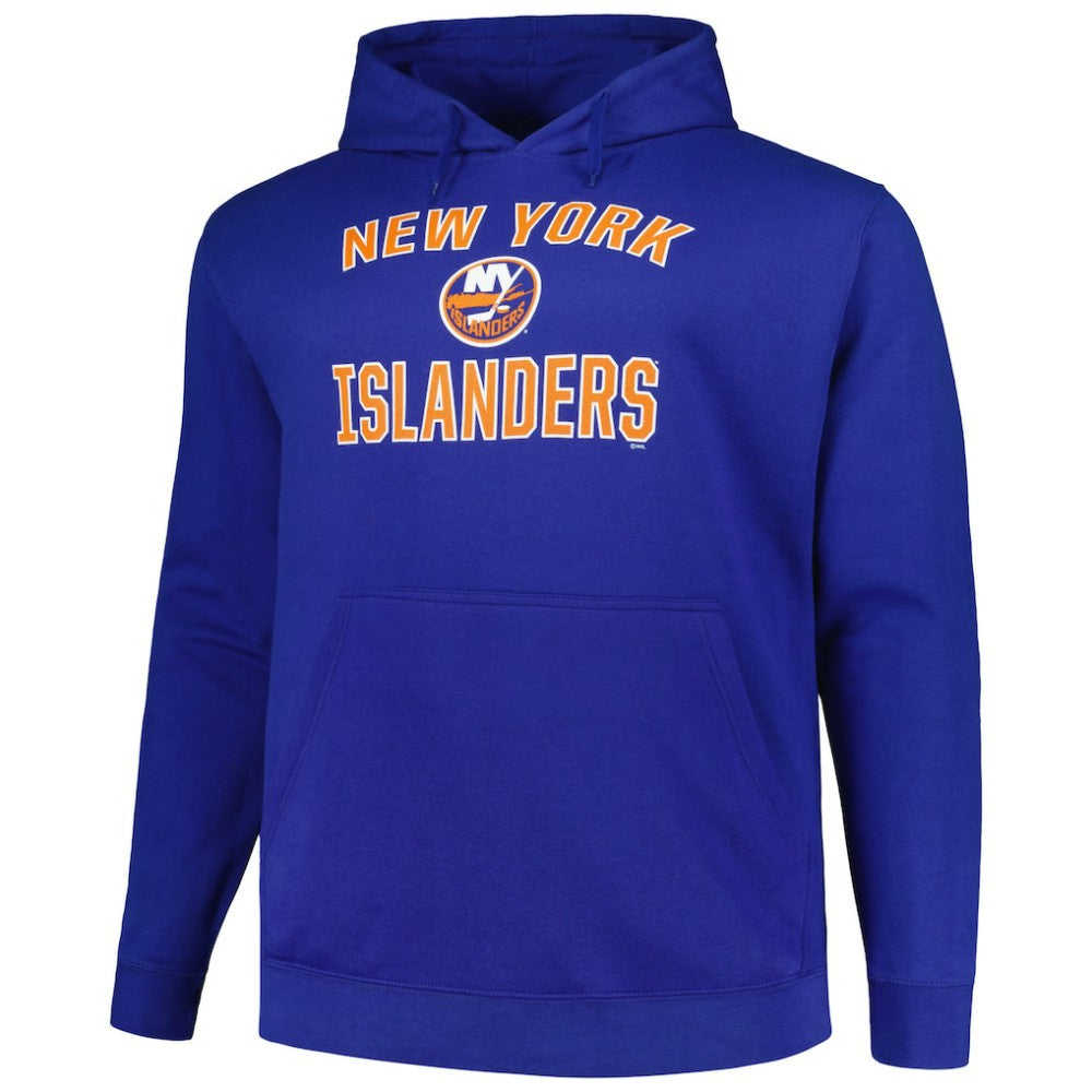 New York Islanders Profile Big & Tall Arch Over Logo Pullover Hoodie - Royal | US 200745682